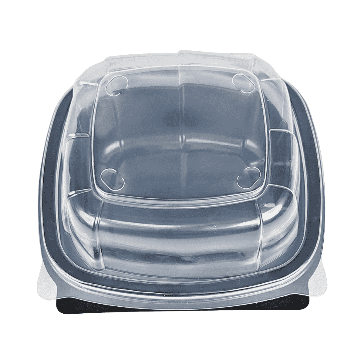 ZK-PP-037 可重復使用的黑色PP包裝容器，適用于旅行、露營、野餐